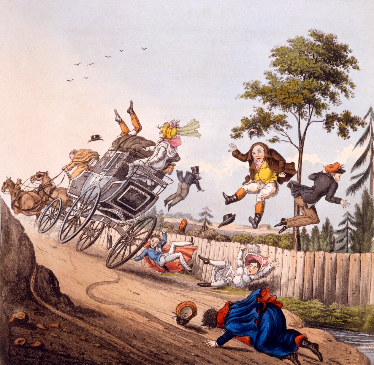 Airy Nothings, or scraps and naughts and odd-cum-shorts, in a circumbendibus hop, step, and jump by Olio Rogmarole, print made by George Hunt, 1825 (ručně kolorovaná rytina) od M. Egerton