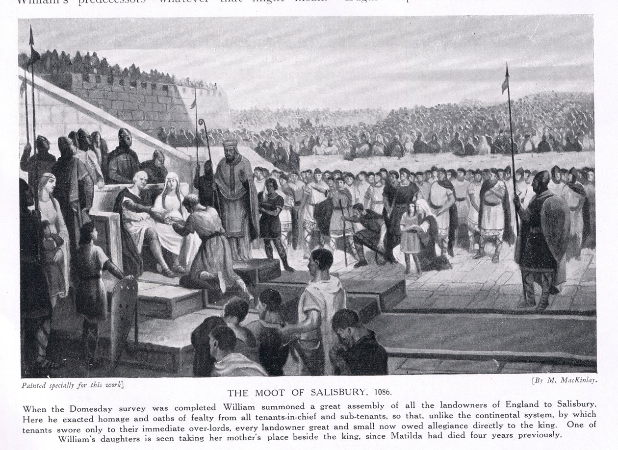 The Moot at Salisbury AD1086, 20. léta od M. Mackinlay