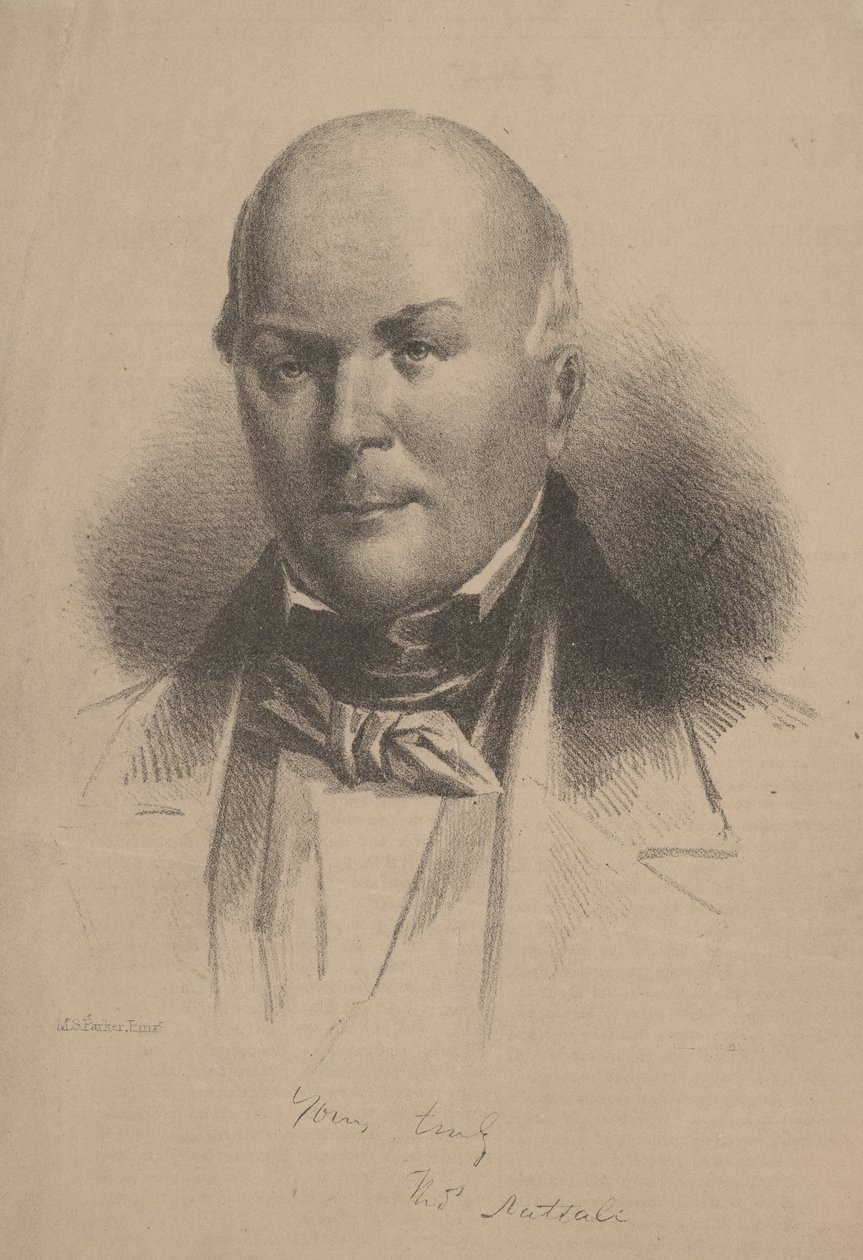 Thomas Nuttall, lito od L.N. Rosenthal, 1860 od M. S. Parker