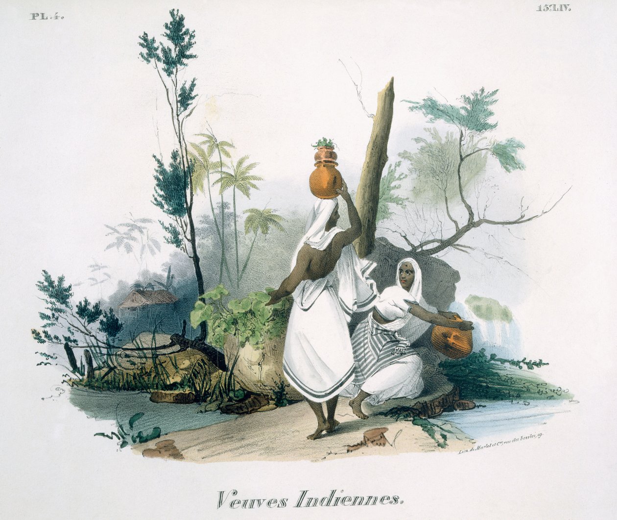 Indické vdovy, 1827-35 od M.E. Burnouf