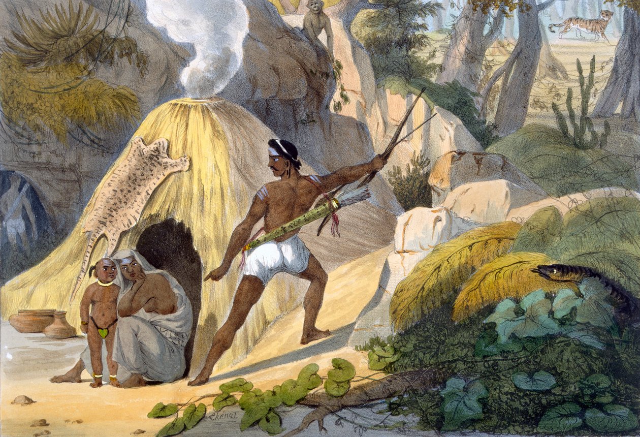 Indičtí lesní obyvatelé, 1827-35 od M.E. Burnouf