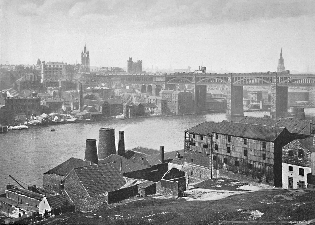 Newcastle-on-Tyne, z Rabbit Banks, c1896 od M. Aunty