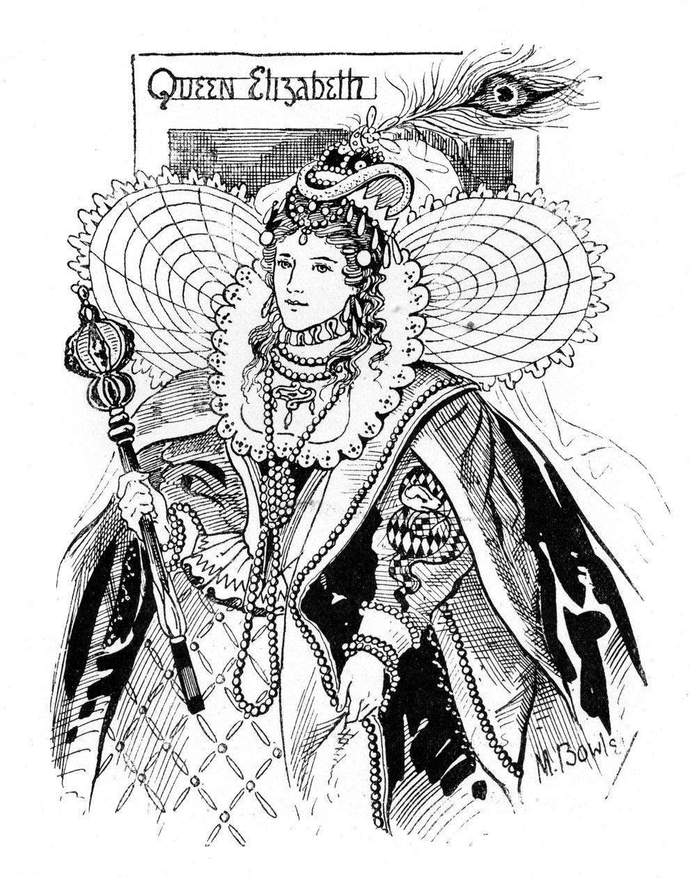 Královna Alžběta I. 1533-1603, 1897. od M. Bowley
