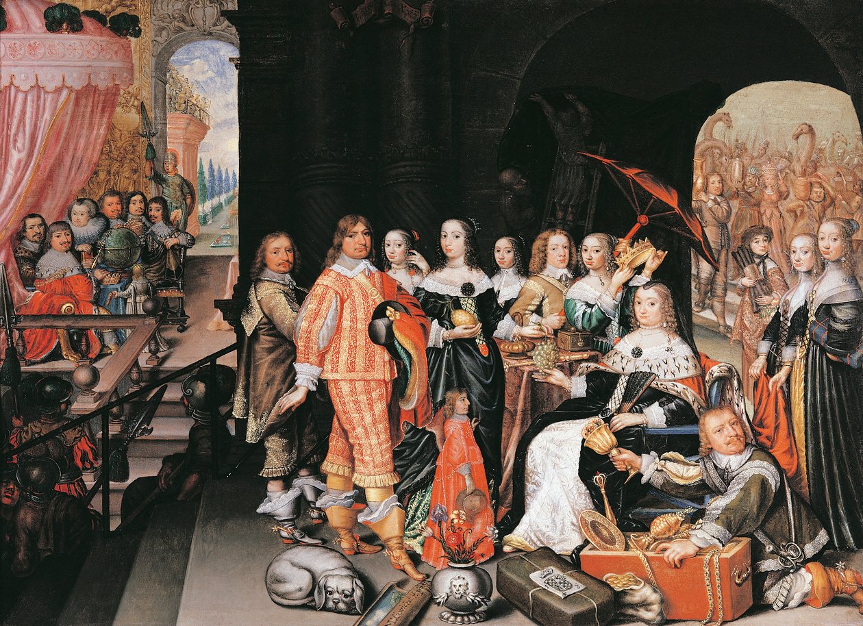 Rodina velkého kurfiřta Fridricha Viléma Braniborského (1620-88) (malba) od M Czwiczk
