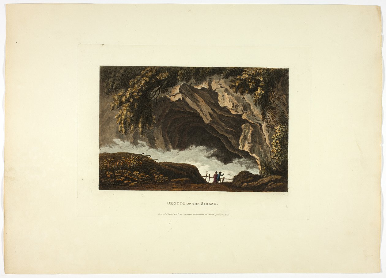 Grotta Sirén, deska třicet z ruin Říma od M. Dubourg