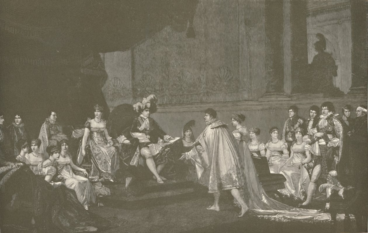 Sňatek prince Jeronýma Bonaparta a princezny Frederiky Kateřiny Würtemberské, 1807, 1896 od M. Haider