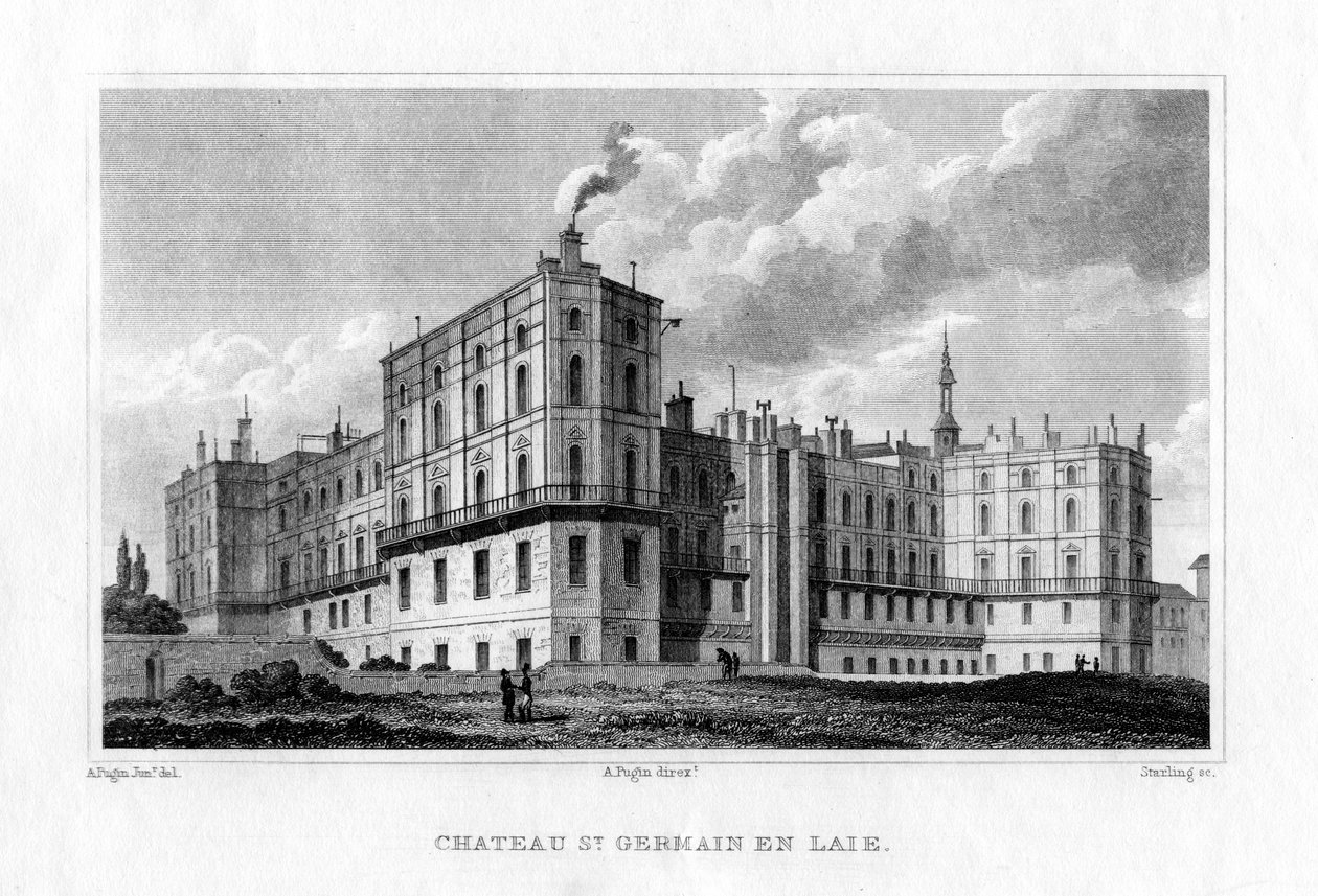 Zámek Saint Germain en Laye, Paříž, c1830 od M. J. Starling