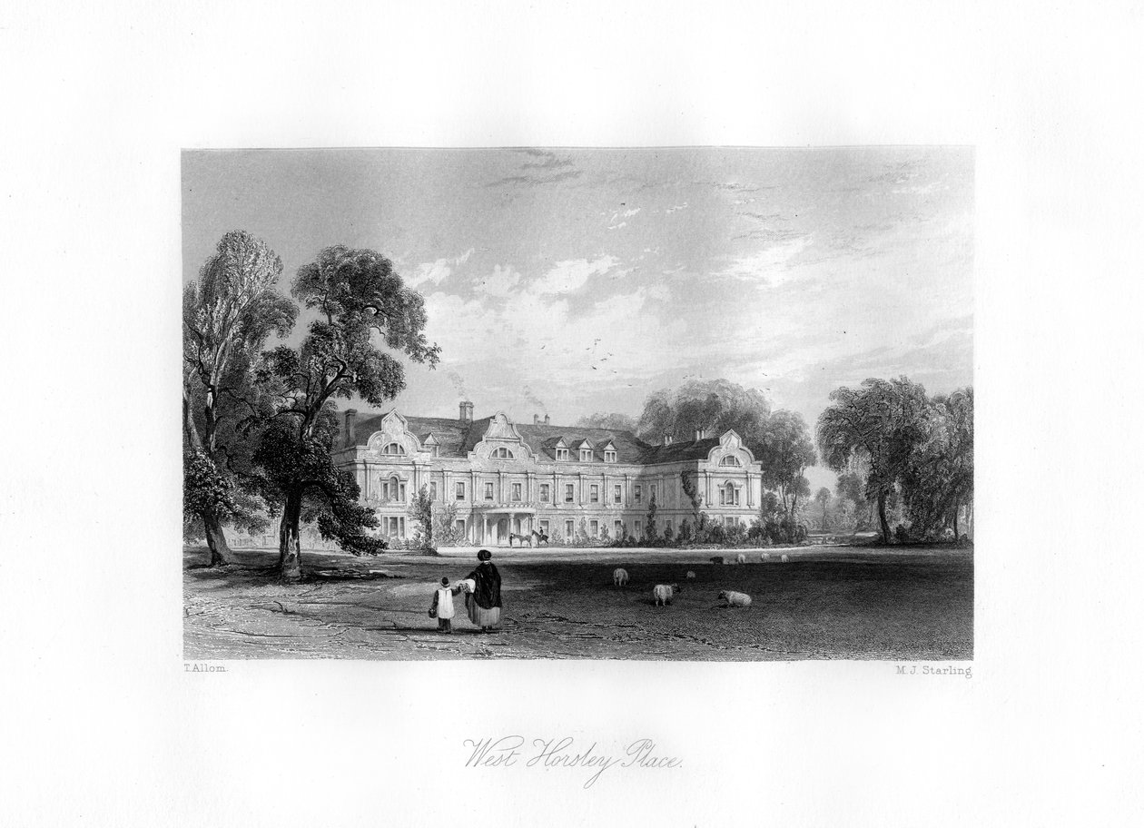 West Horsley, Surrey, 19. století. od M. J. Starling