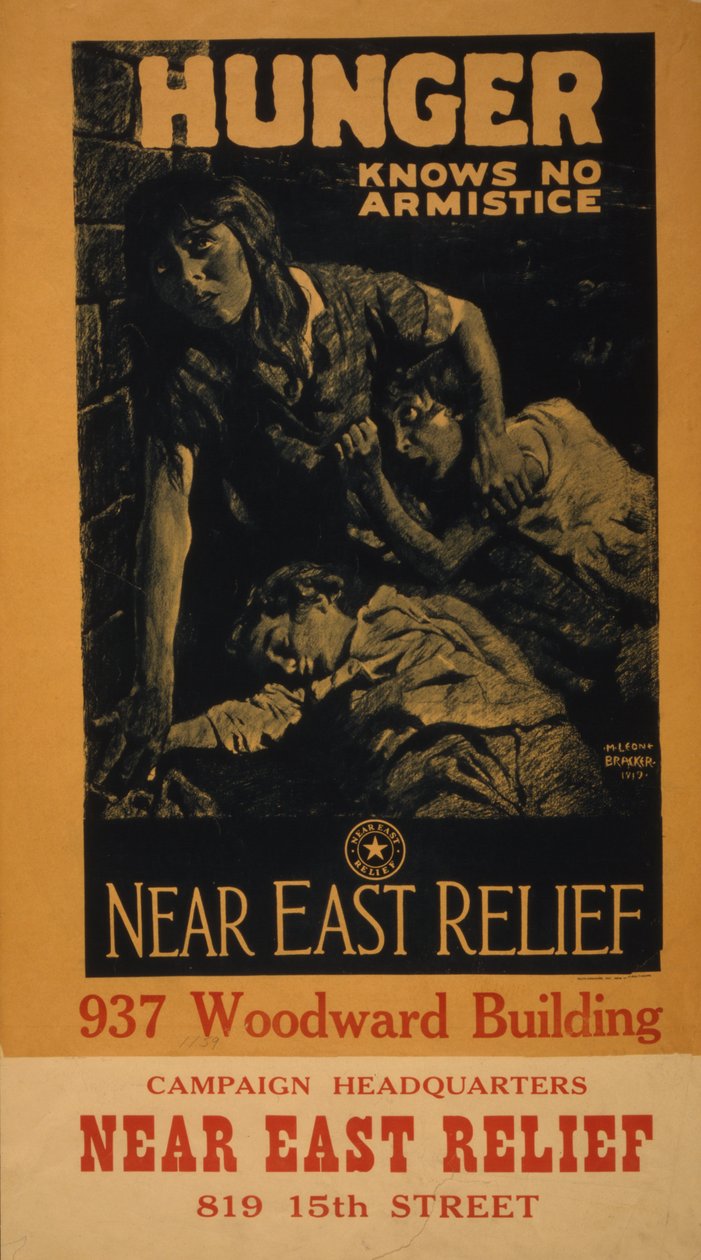 Hlad nezná příměří – Reliéf na Blízkém východě, 1919 od M. Leone Bracker