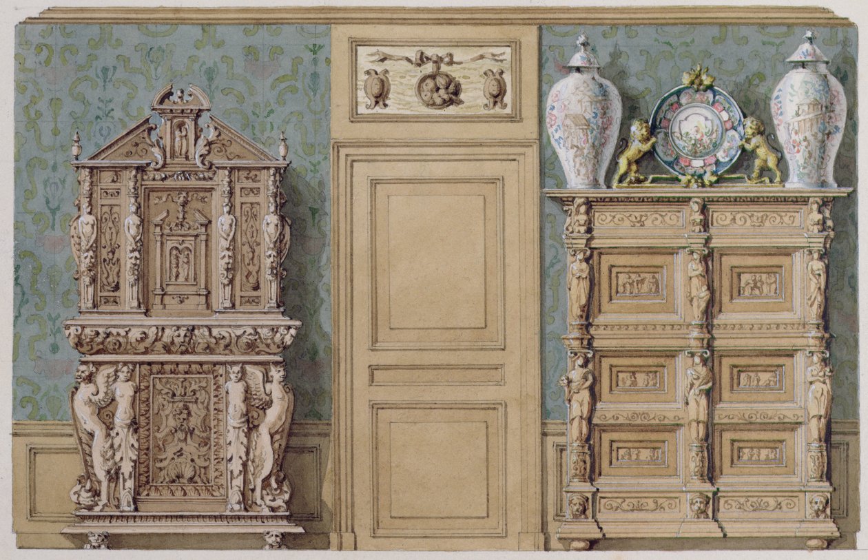 Nábytek v jídelně v rue Fortune, dům koupil Balzac v roce 1847 od M. Santi