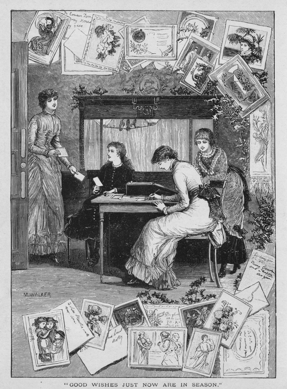 Dobrá přání právě jsou v sezóně, 1882. od M. Walker