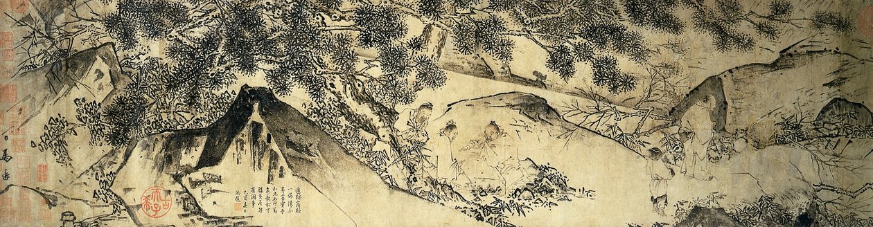 Handscroll- Čtyři mudrci z Shangshanu od Ma Yüan