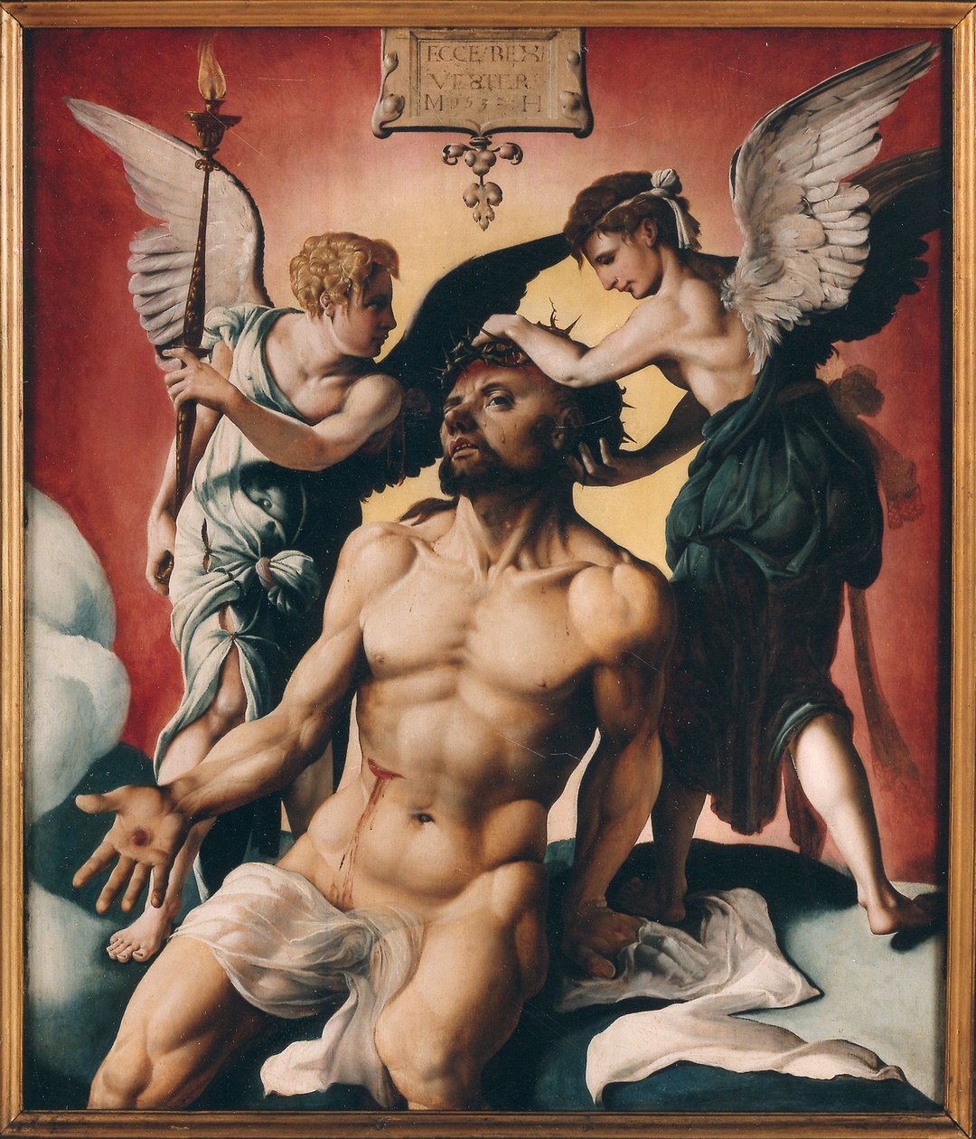 Kristus korunovaný trním mezi dvěma anděly, 1532. od Maarten Jacobsz Heemskerck van