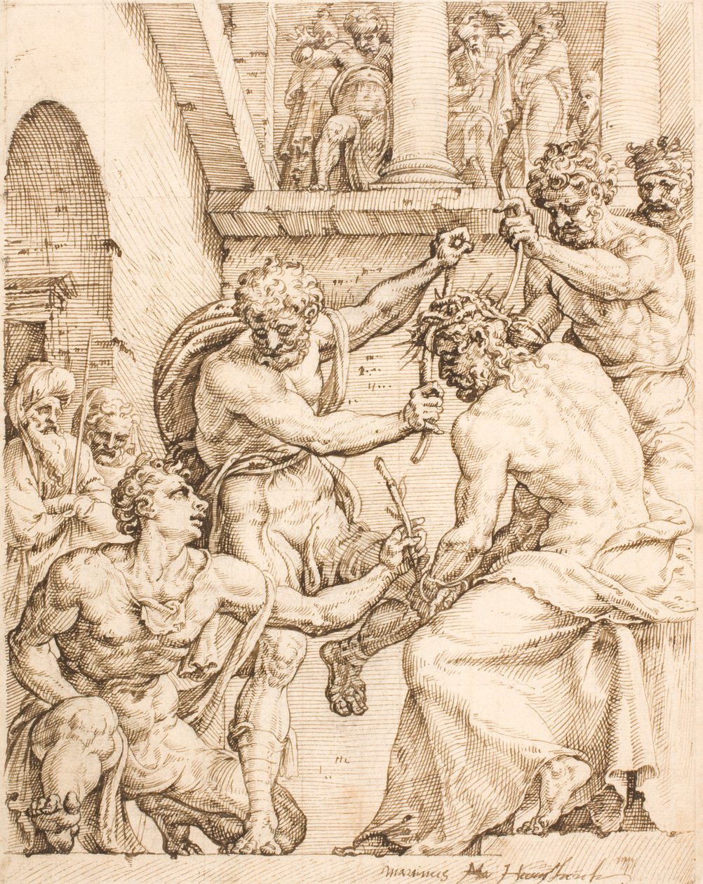 Kristus se korunuje trním od Maarten van Heemskerck