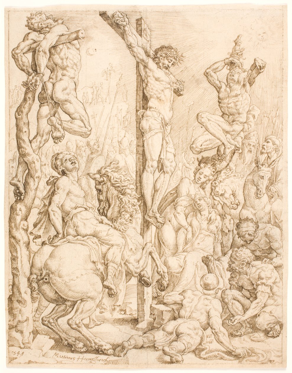 Kristus na kříži, mezi zloději od Maarten van Heemskerck