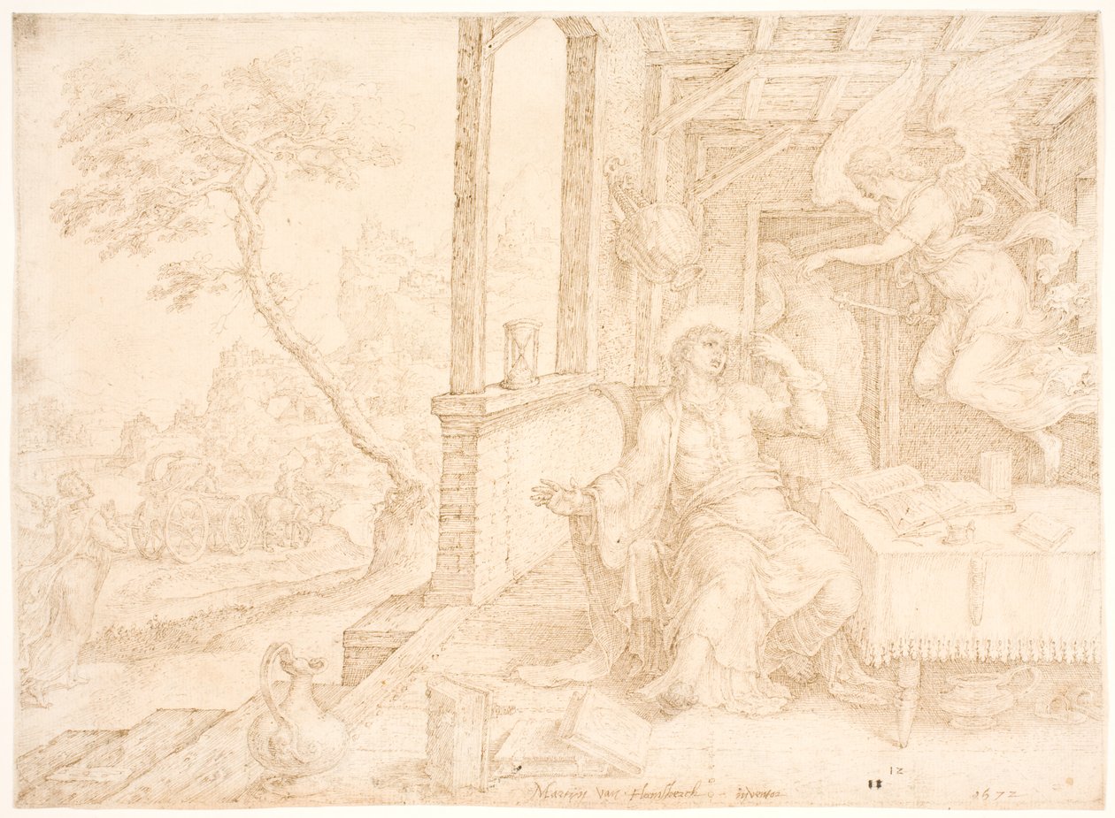 Filipovi se zjevuje anděl od Maarten van Heemskerck