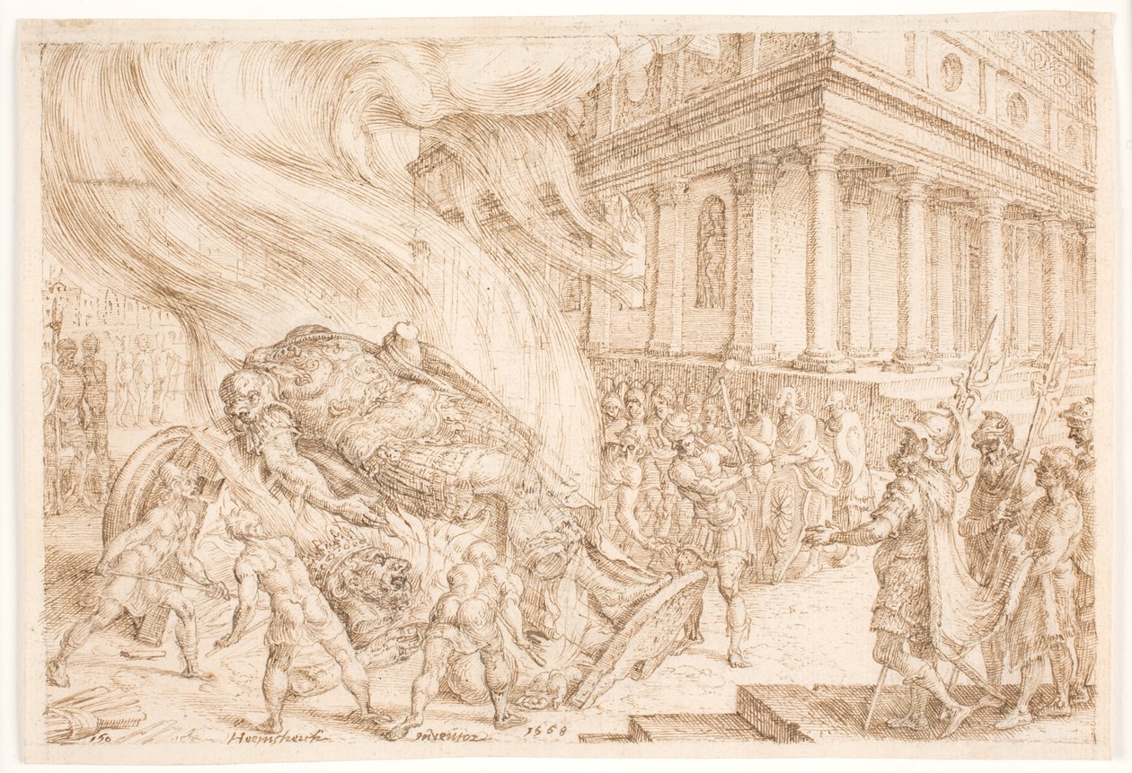 Jehu ničí dům Baalův od Maarten van Heemskerck