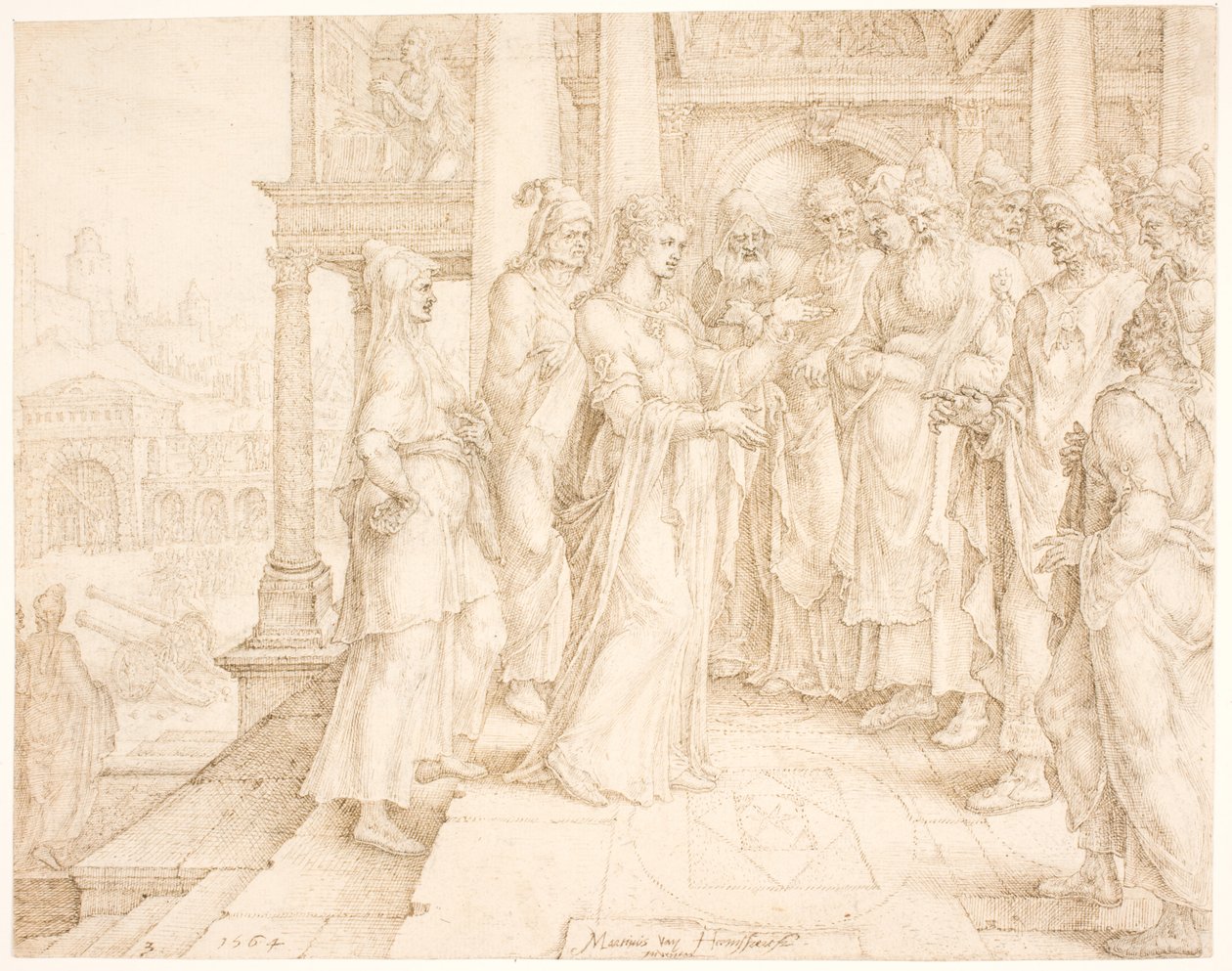 Judith oslovující Prastaré Bethulie od Maarten van Heemskerck