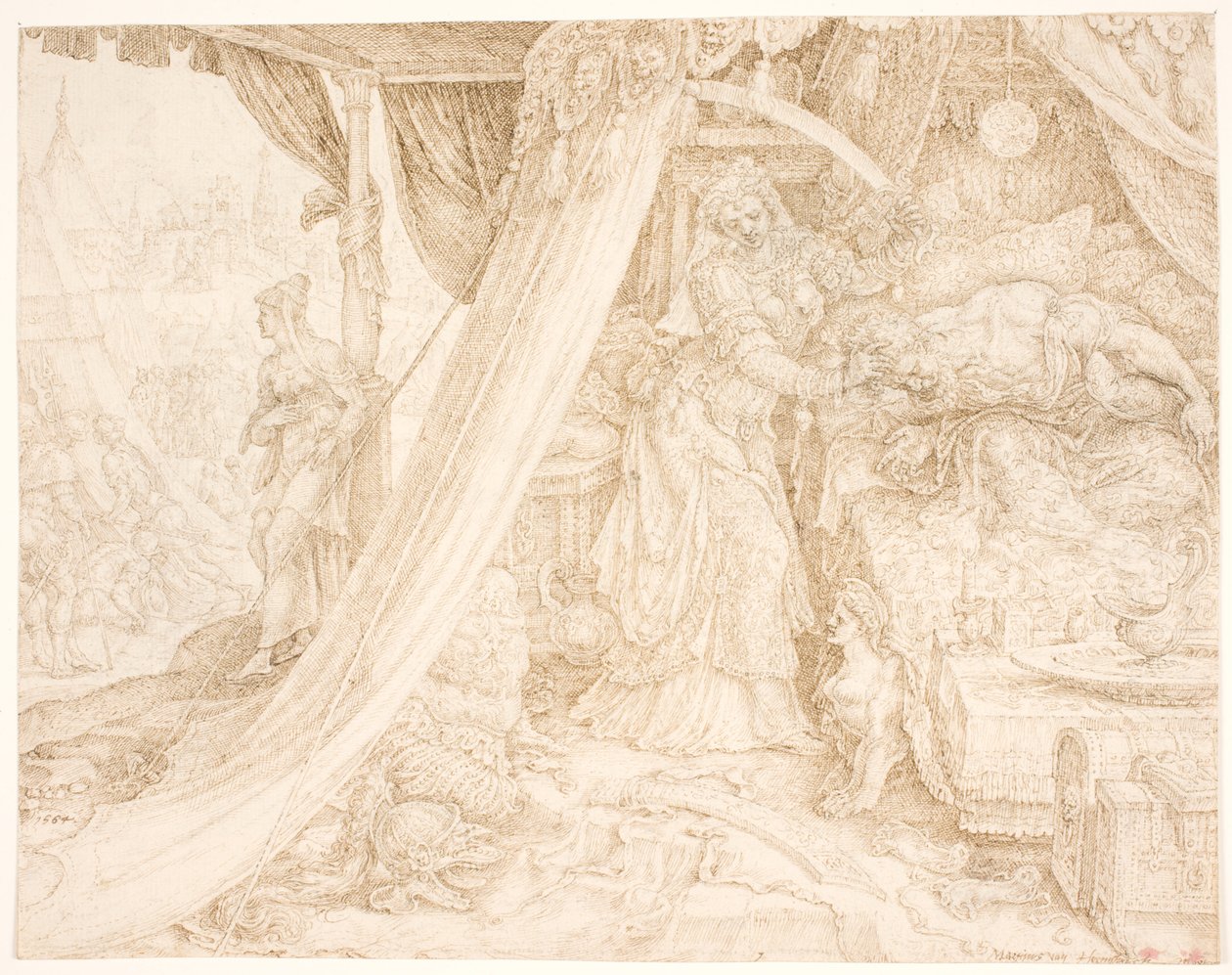 Judith usekne Holofernovu hlavu od Maarten van Heemskerck