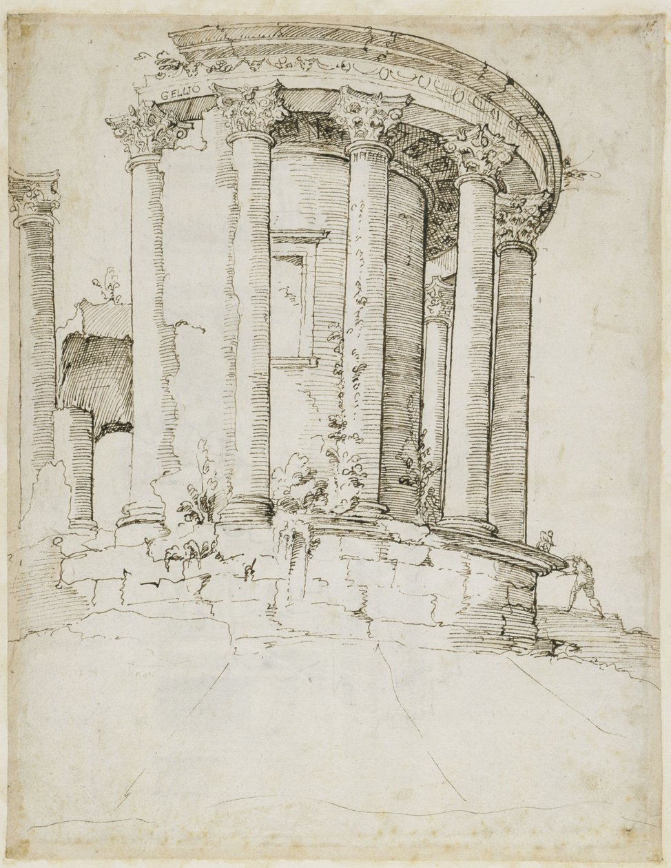 Kruhový chrám v Tivoli od Maarten van Heemskerck
