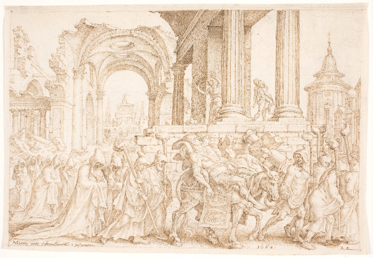 Samsonův pohřeb od Maarten van Heemskerck