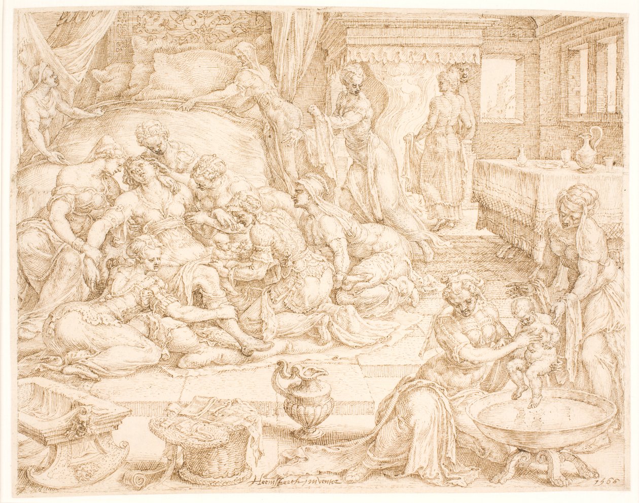 Tamar porodila Farezog Jarah od Maarten van Heemskerck