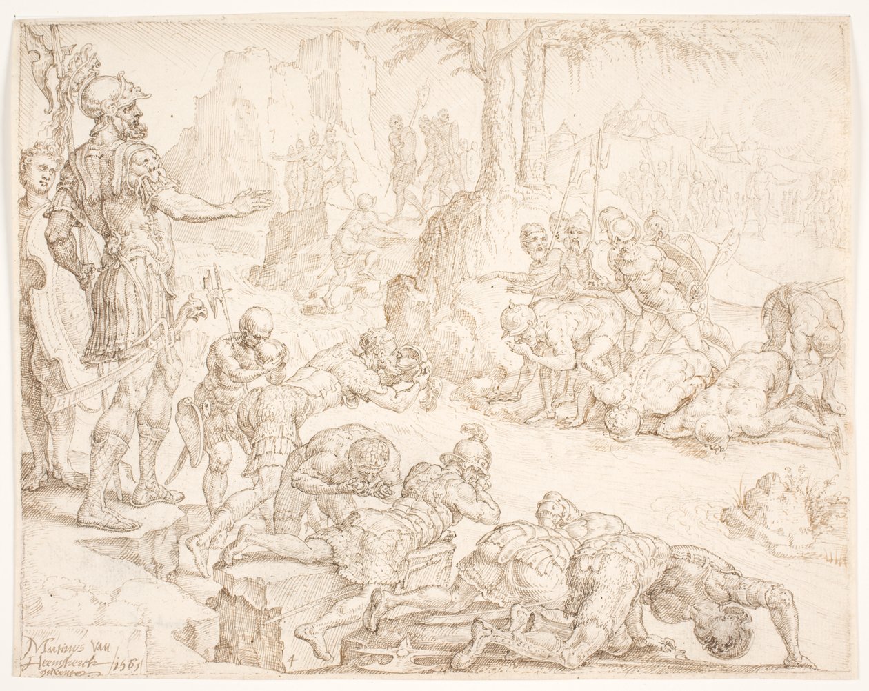 Redukce Gideonovy armády od Maarten van Heemskerck