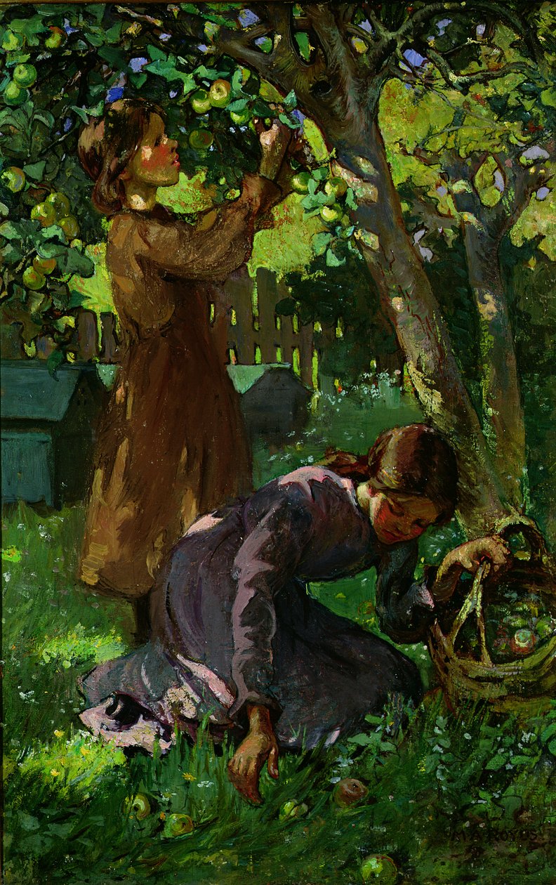Sbírání jablek, kolem roku 1920 od Mabel Royds
