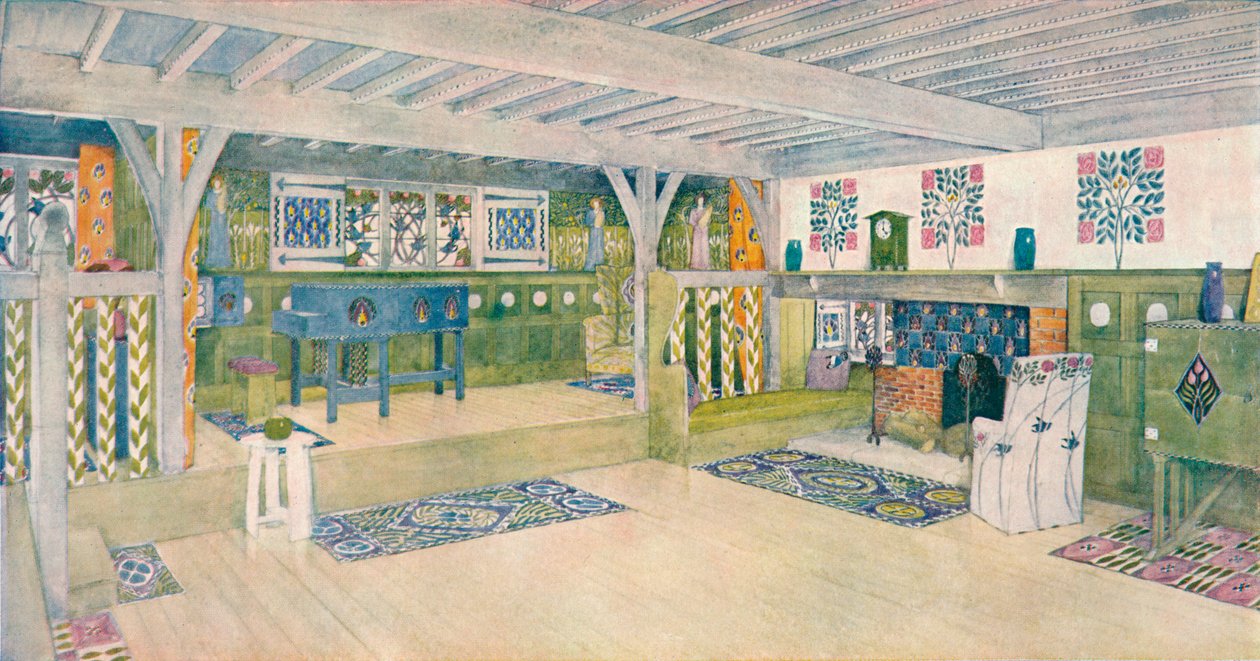 Music Room in a House at Crowborough, c1902 od Mackay Hugh Baillie Scott
