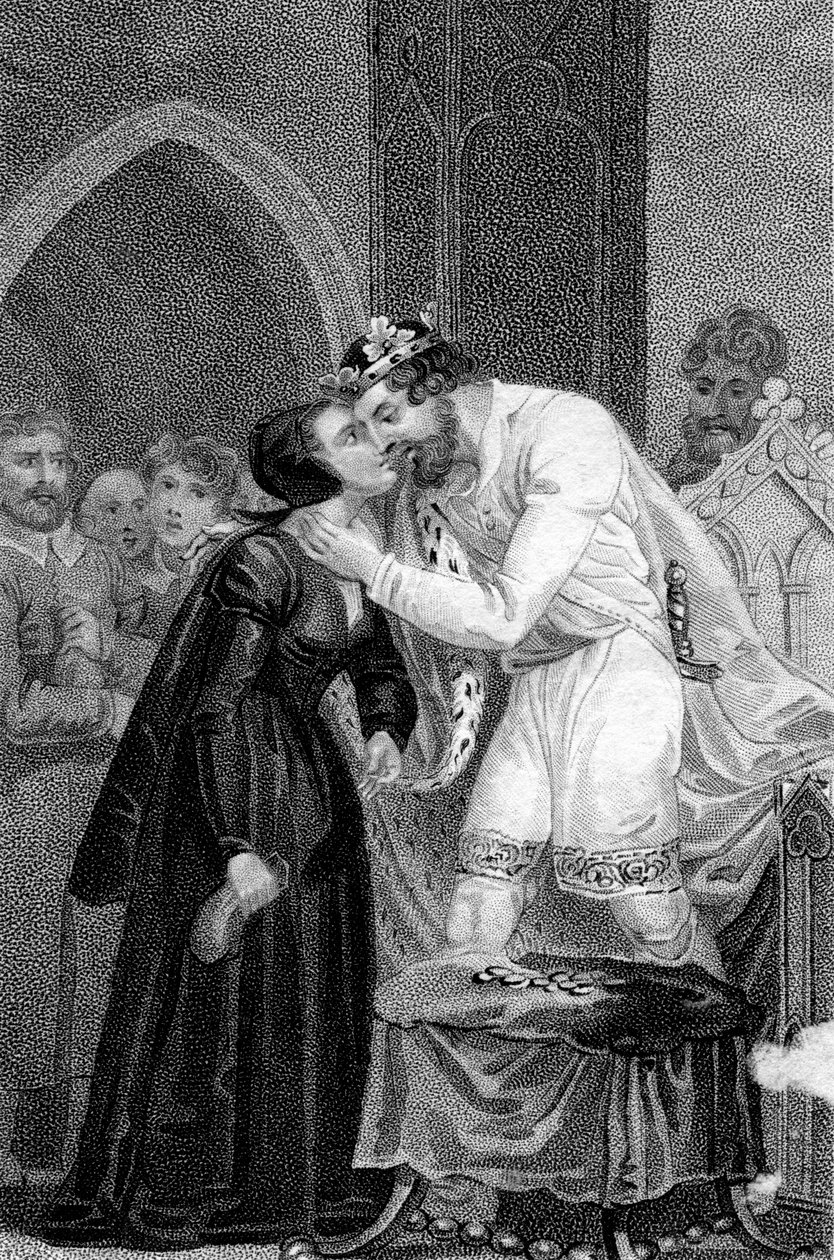 Eduard IV. přijímající příspěvek na vdovy, 15. století 19. století. od Mackenzie