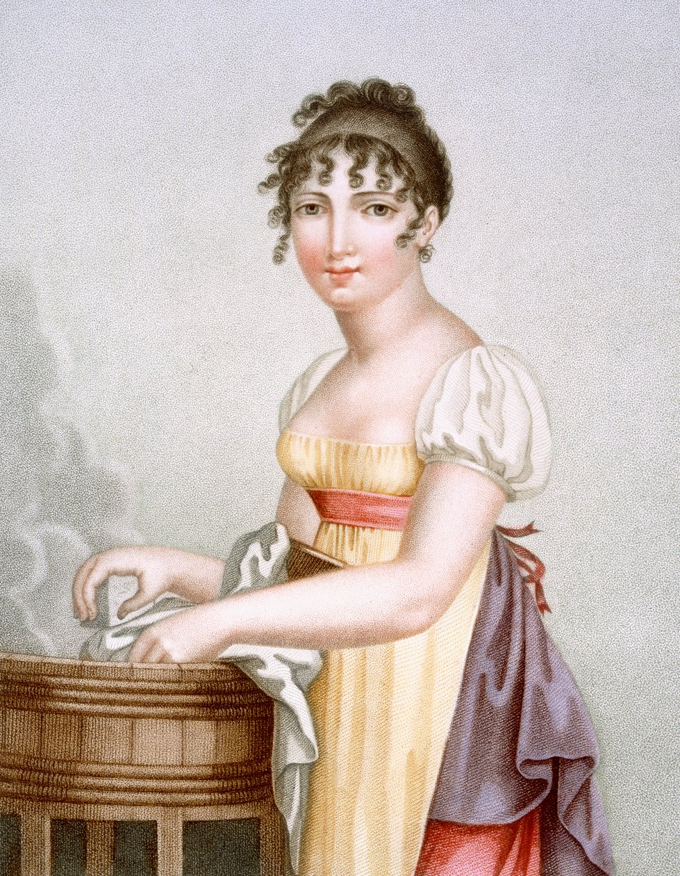 The Laundress, rytý Augrand, c.1816 od Madame G. Busset Dubruste
