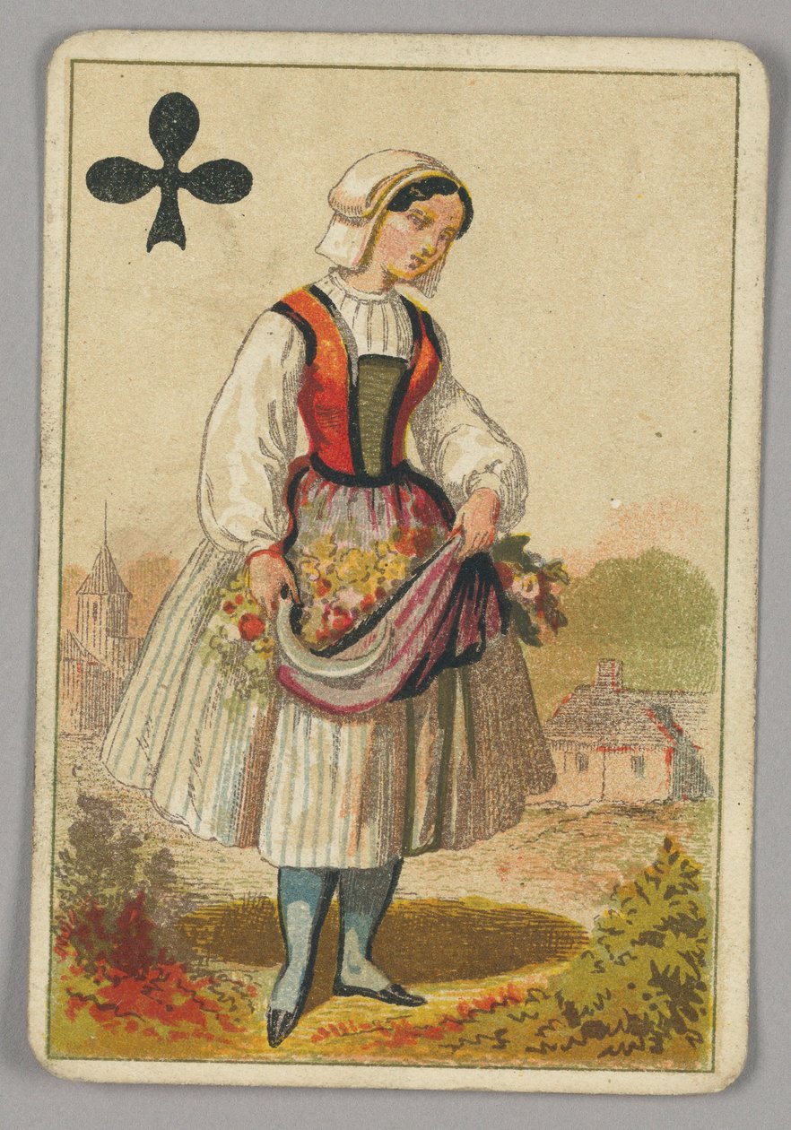 Hrací karta, královna klubů od Made by B.P. Grimaud