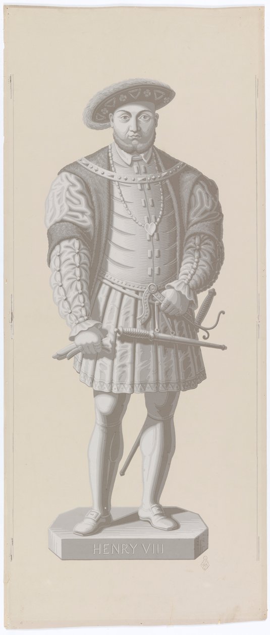 Ornament-figurální, Jindřich VIII od Made by Jules Desfossé