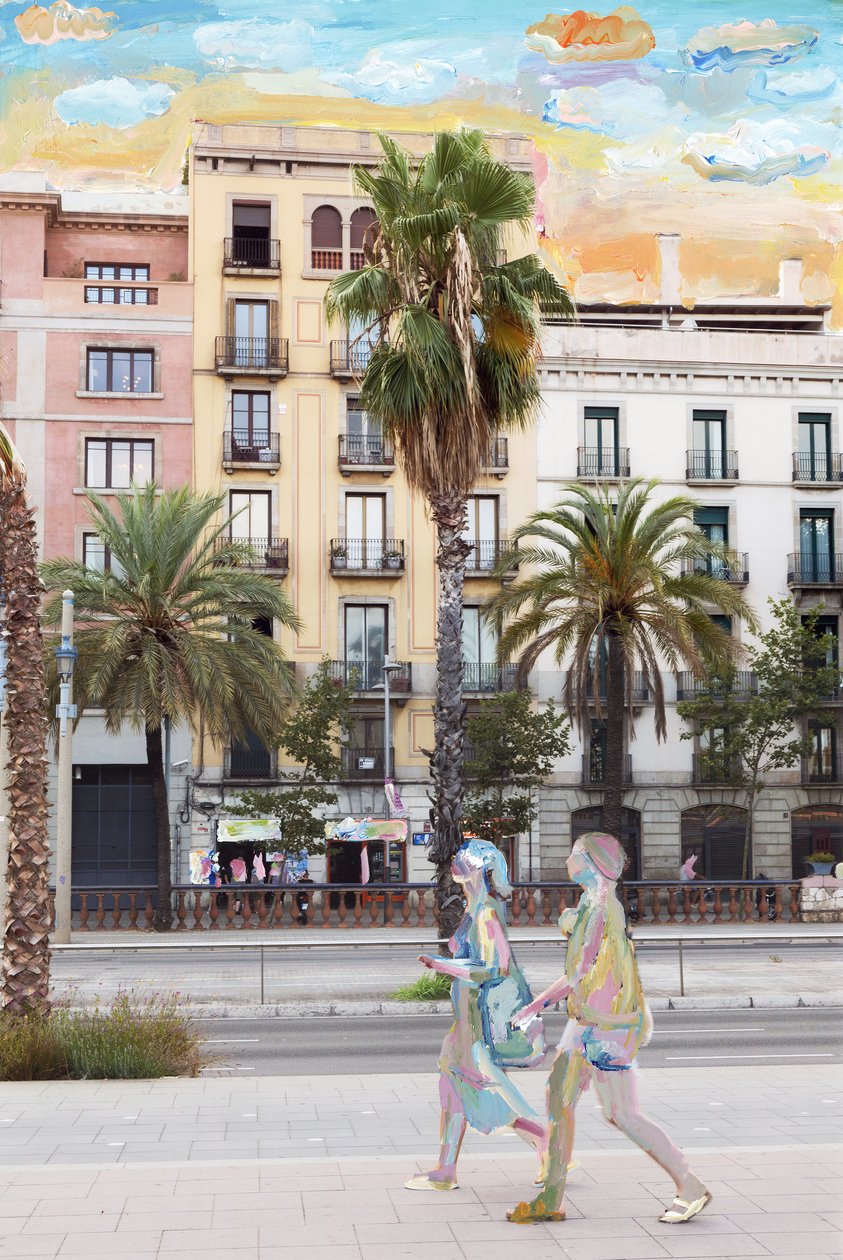 Barcelona (akrylová barva na archivním pigmentovém tisku) od Madeleine Gross