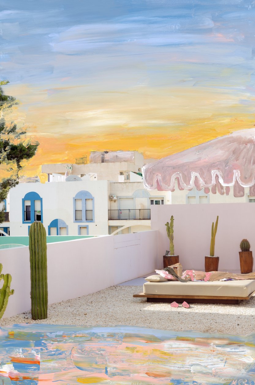 Ibiza, 2022 (akrylová barva na archivním pigmentovém tisku) od Madeleine Gross