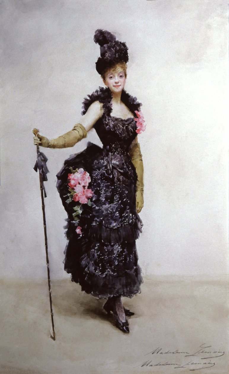 Gabrielle Rejane, asi 1890-1900 (akvarel) od Madeleine Lemaire