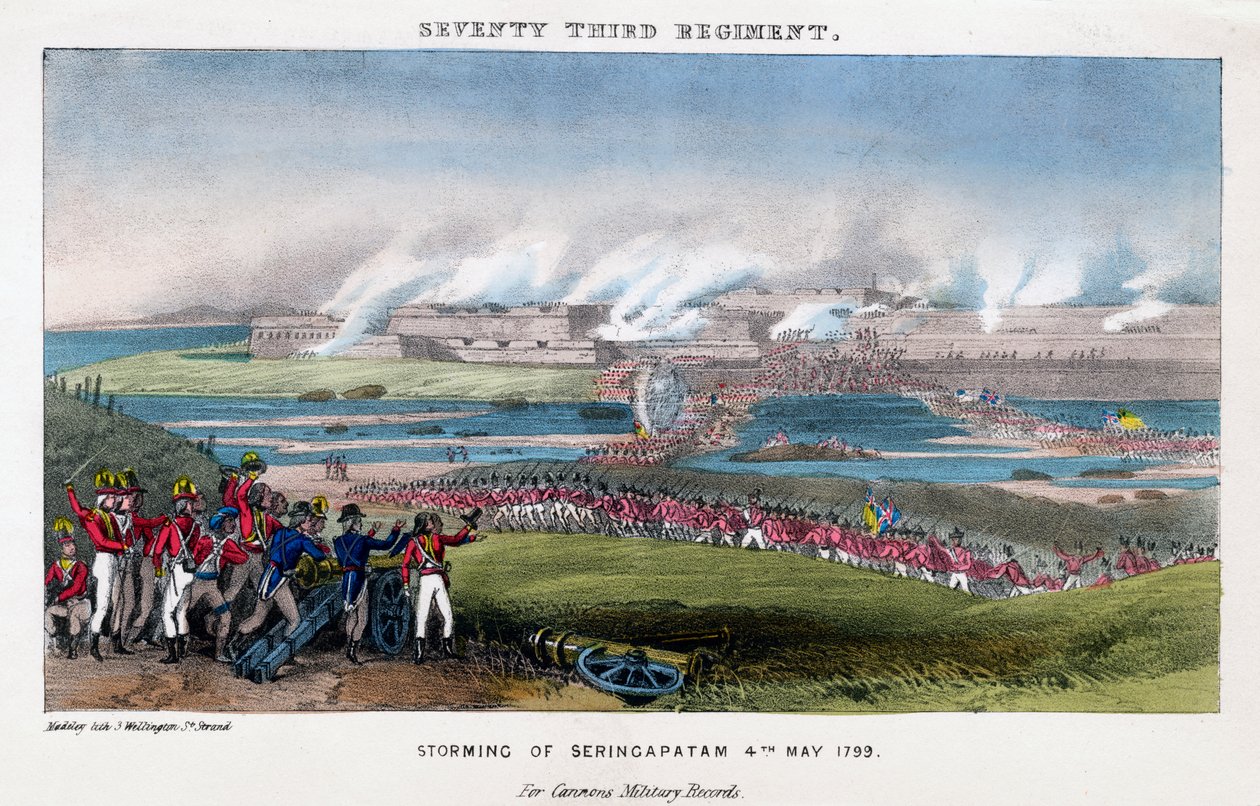 Sedmdesátý třetí pluk, útok na Seringapatam, Indie, 4. května 1799. od Madeley