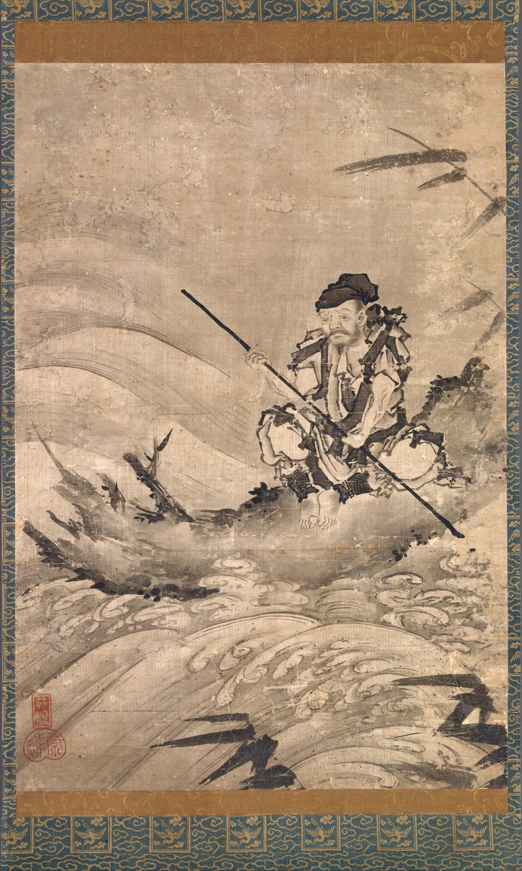 Čínský průzkumník Zhang Qian na voru, polovina 16. století. od Maejima Soyu