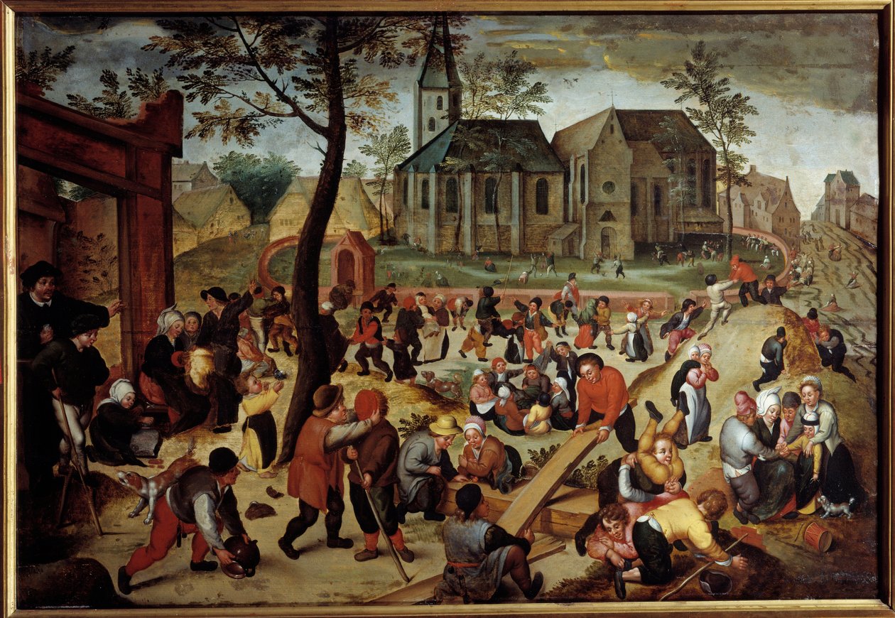 Malba dětských her od Martina Van Cleve (1527-1581) od Maerten van Cleve