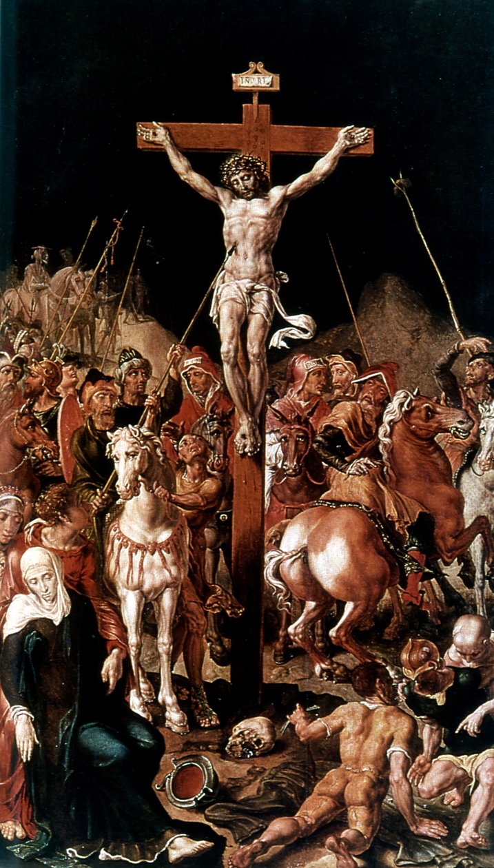 Golgotská kalvárie, 16. století od Maerten van Heemskerck