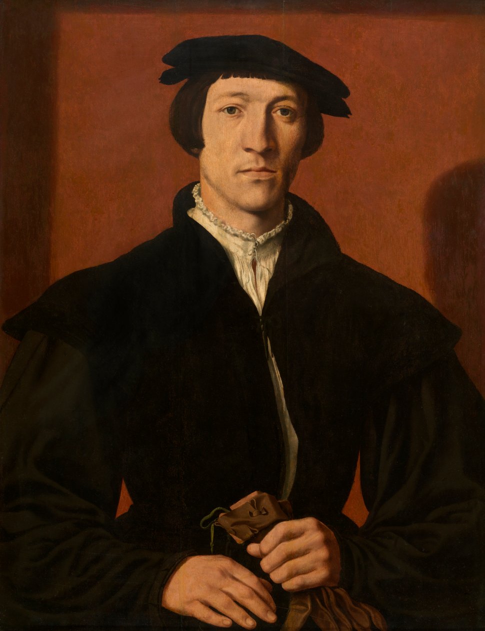 Portrét muže (olej na panelu) od Maerten van Heemskerck