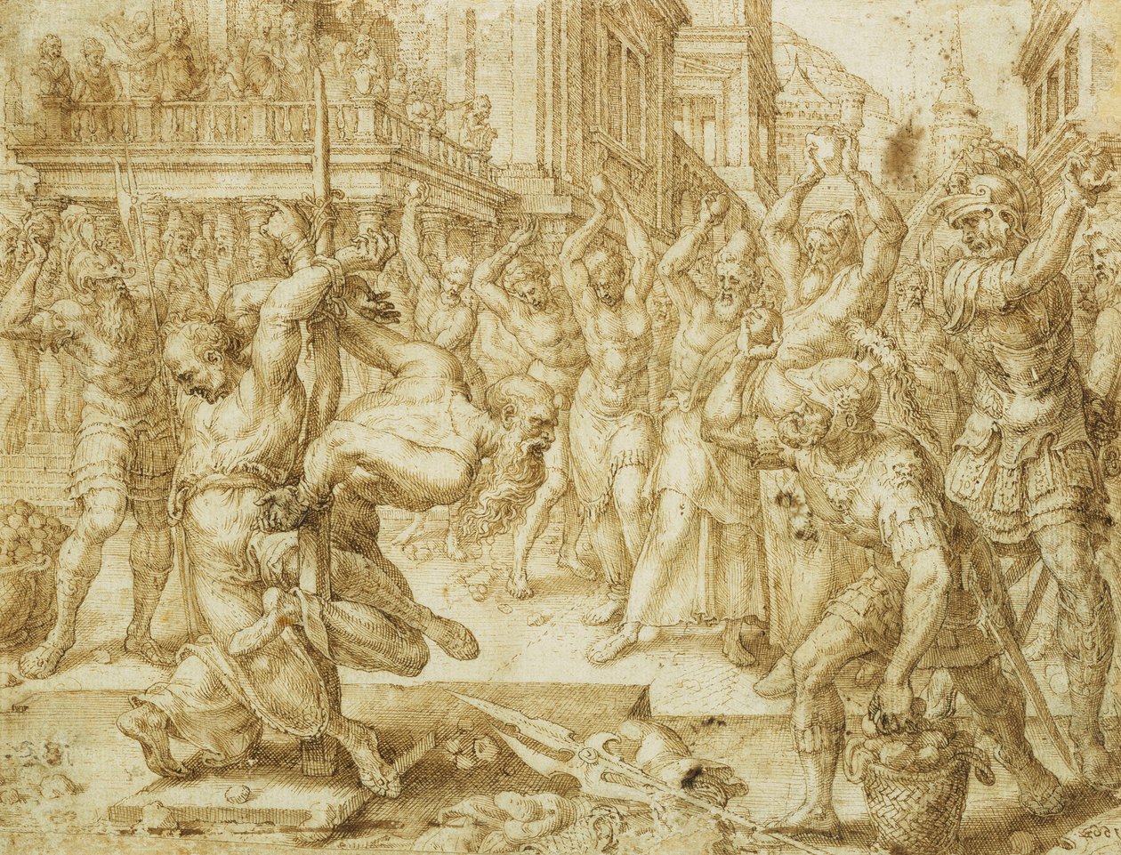 Kamenování starších, z Příběhu Susanny, 1562 od Maerten van Heemskerck
