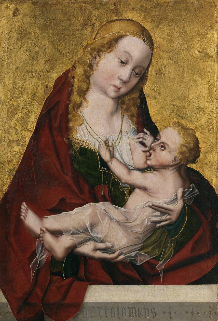Panna kojící dítě, c. 1490 od Maestro Bartolomé