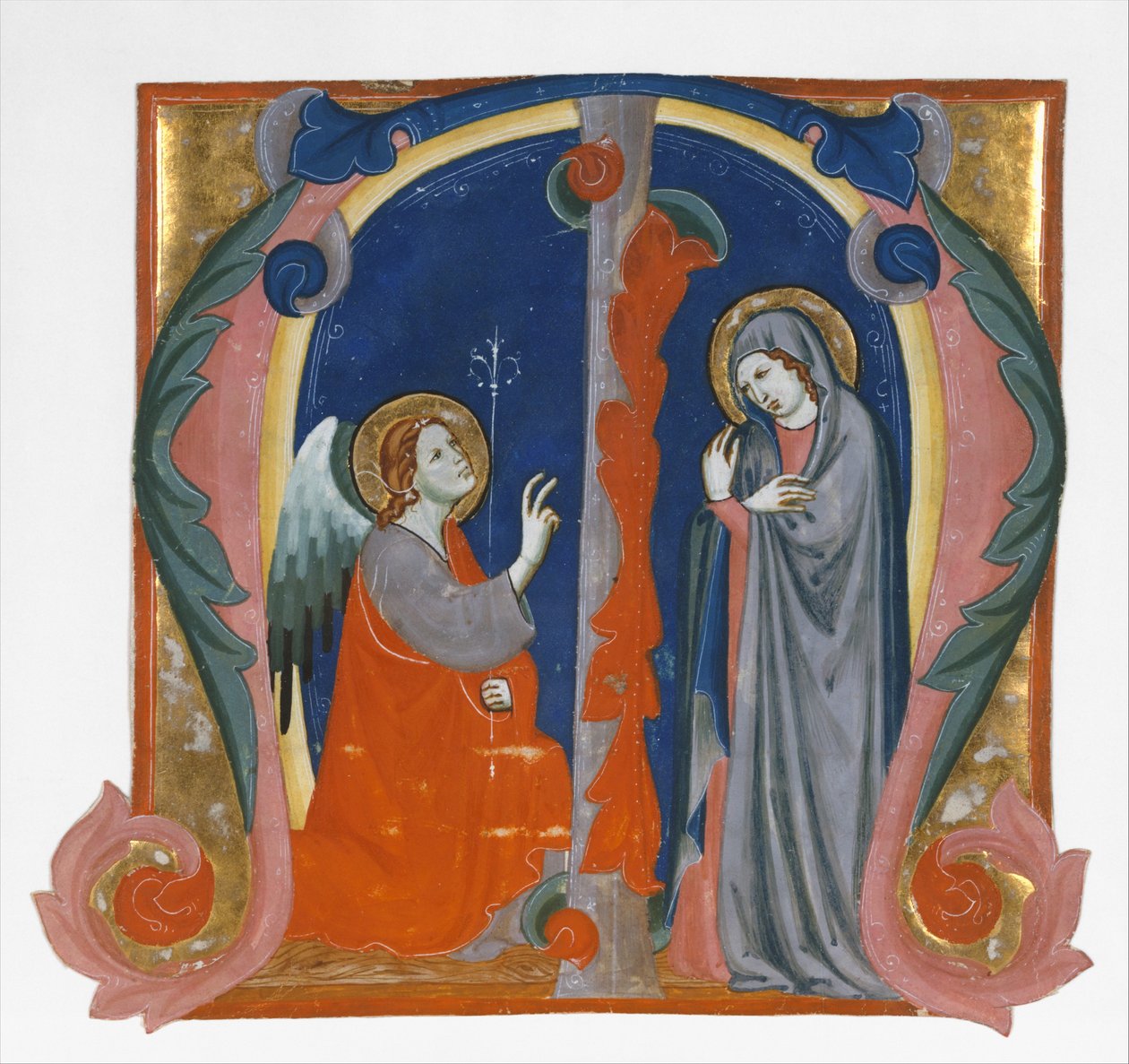 Oznámení v iniciále M, ca. 1310-15. od Maestro Daddesco