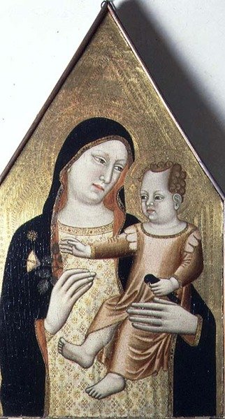 Madonna a dítě, cca 1340 (tempera na panelu) od Maestro di Mezzana (fl.c 1340)
