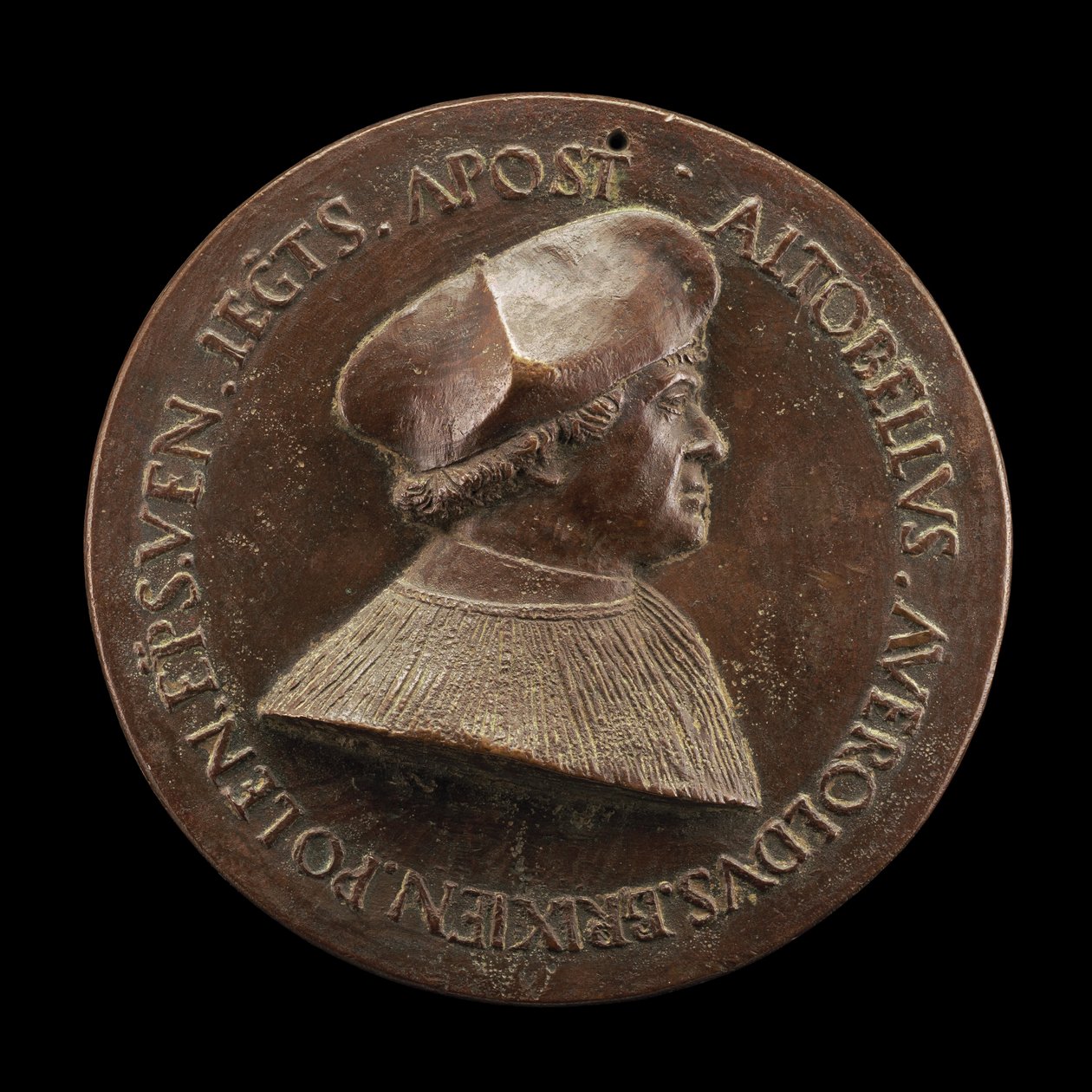 Altobello Averoldo z Brescie, zemřel 1531, biskup z Poly, apoštolský legát [avers], 20. léta 15. století. od Maffeo Olivieri