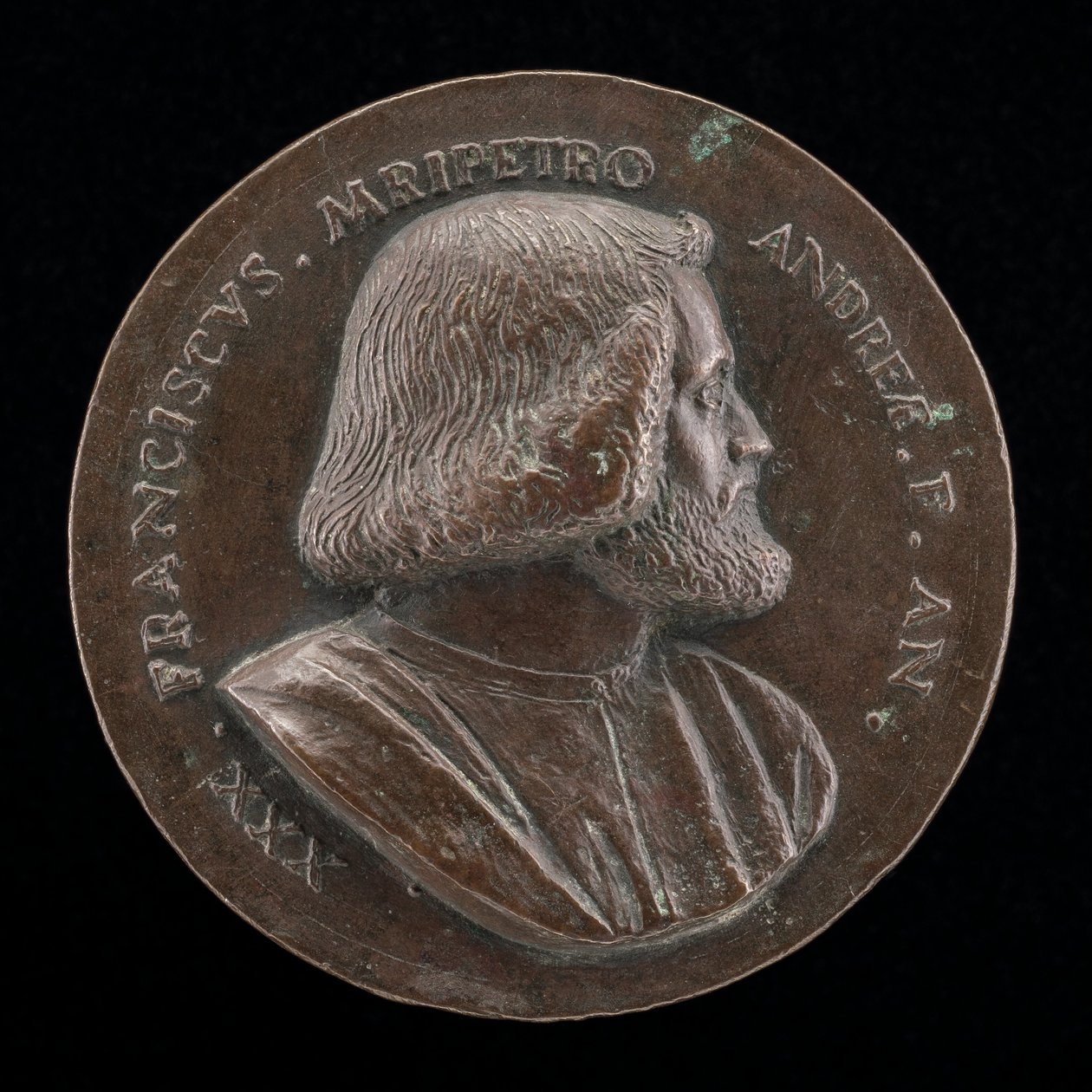 Francesco Malipiero, benátský patricij, bratr Vincenza [avers], 1523. od Maffeo Olivieri