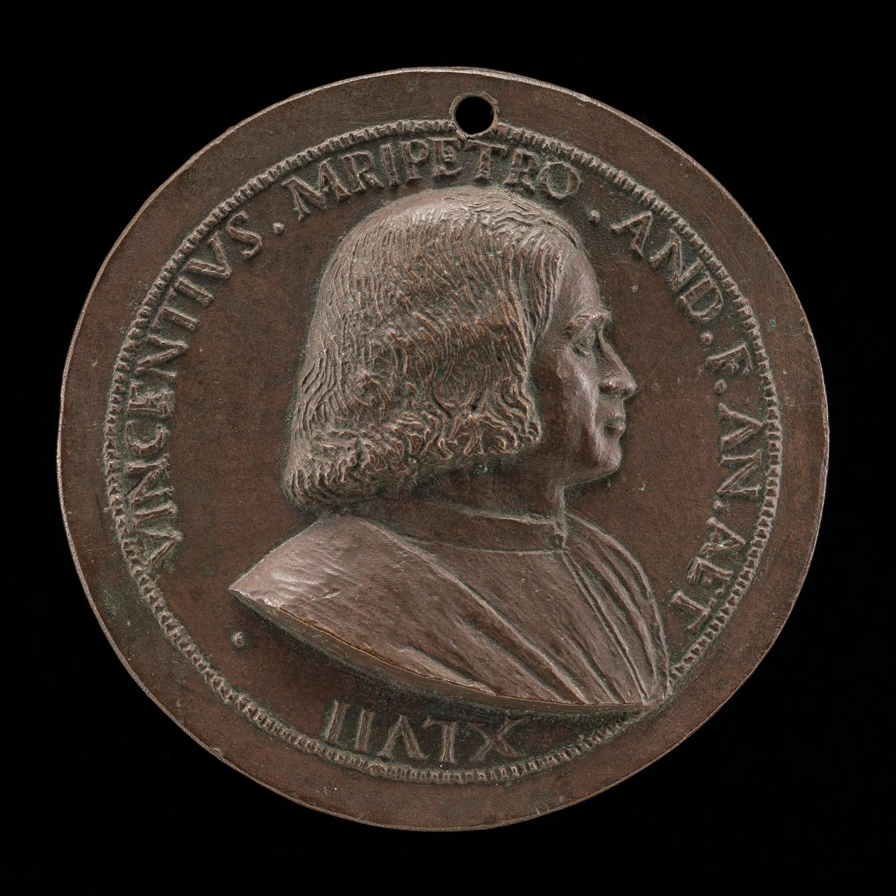 Vincenzo Malipiero, benátský patricij, bratr Francesca [avers], 1523. od Maffeo Olivieri