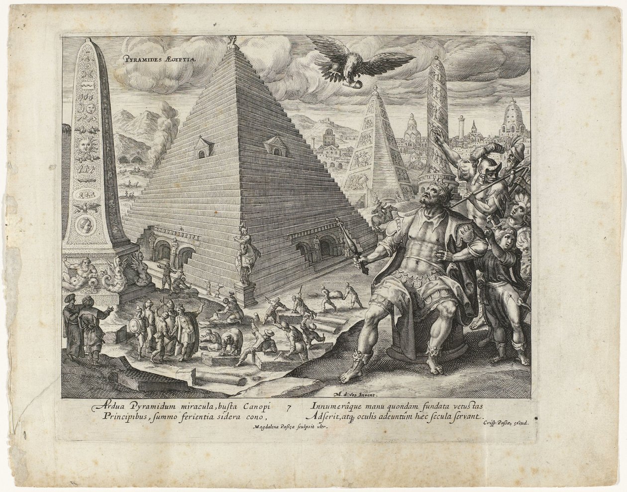 Egyptská pyramida Sedm divů světa (název série) od Magdalena van de Passe