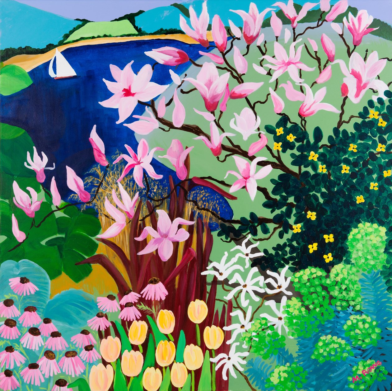 Magnolie v Salcombe, 2013 od Maggie Rowe